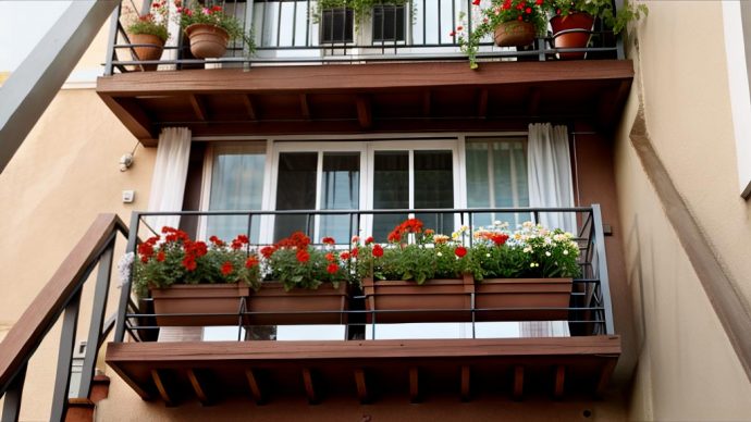Балконные ящики с цветами © blumgarden.ru